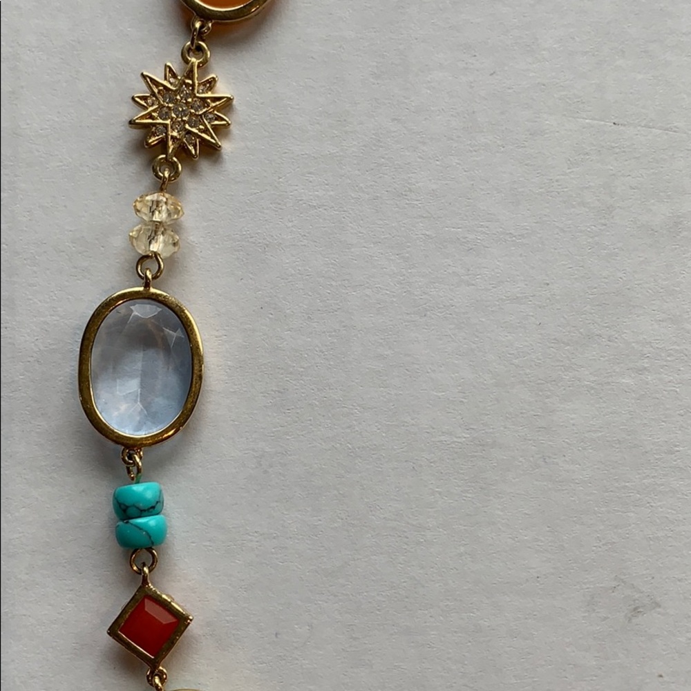 Multi-Colored Gemstone Toggle Necklace - image 4